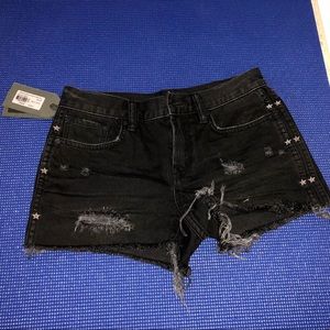 All Saints_Serene Black Denim Shorts size 25 *NWT*
